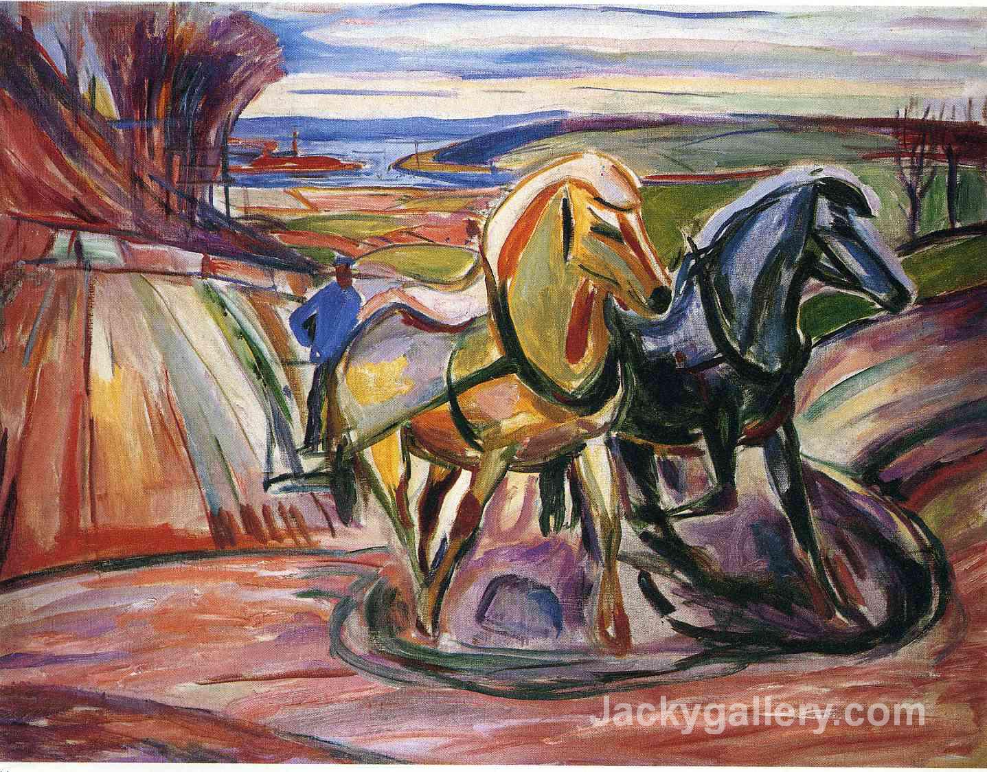 Spring Plowing by Edvard Munch paintings reproduction